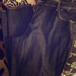 Woman’s old navy jeans